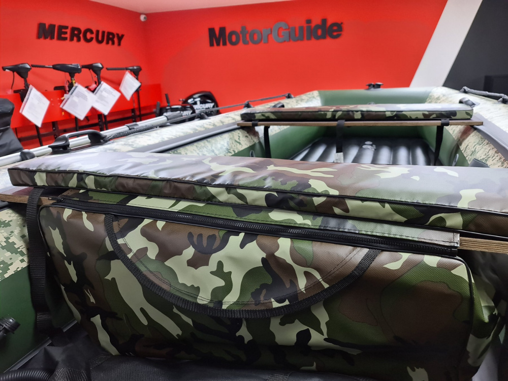 КОМПЛЕКТ МЯГКИХ НАКЛАДОК С СУМКОЙ ДЛЯ ЛОДОК 105Х20 КАМУФЛЯЖ в Череповце