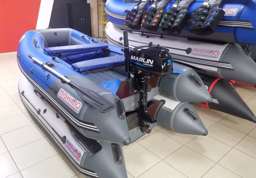 КОМПЛЕКТ ЛОДКА MISHIMO LITE 315 + МОТОР 5л.с в Череповце