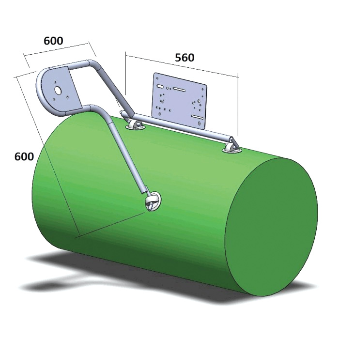 Стойка рулевая с креплением на баллон надувной лодки 25мм в Череповце