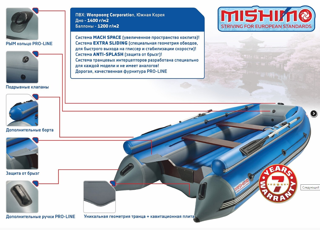 КОМПЛЕКТ ЛОДКА MISHIMO FAMILY LITE 370 + МОТОР 9,9 (15) Л.С. в Череповце