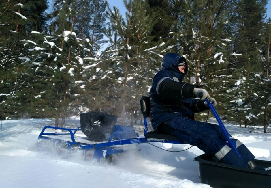Мотобуксировщик толкач Альбатрос-XL8 с модулем. С фарой, склизы в Череповце