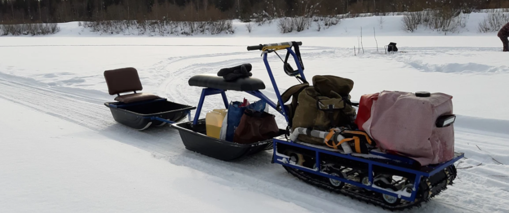 Мотобуксировщик Альбатрос-L 8 с фарой в Череповце