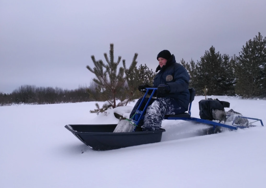 Мотобуксировщик толкач Альбатрос-XL8 с модулем. С фарой, склизы в Череповце