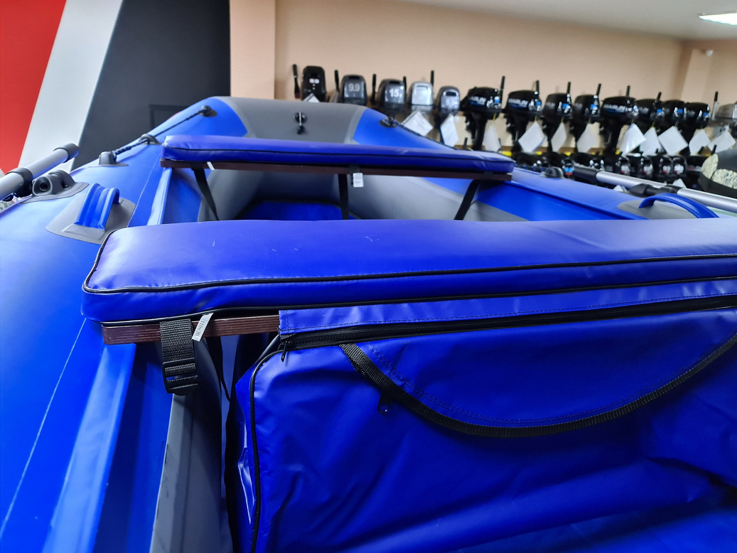 КОМПЛЕКТ МЯГКИХ НАКЛАДОК С СУМКОЙ ДЛЯ ЛОДОК 110Х20 СИНИЙ в Череповце