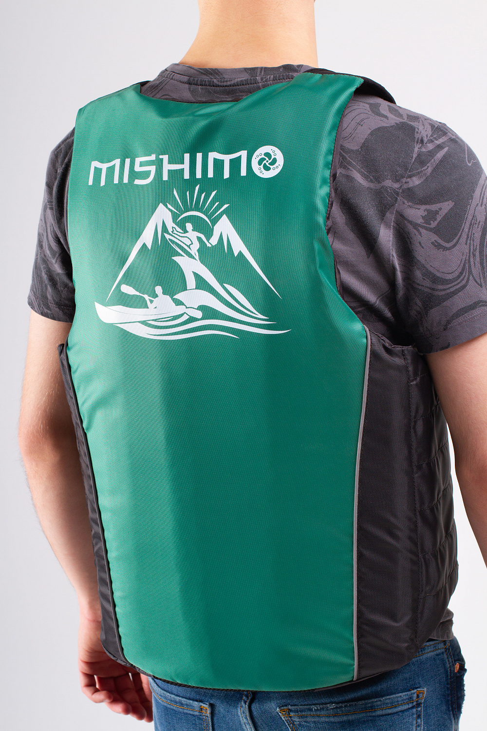 Жилет спасательный MISHIMO PRO Премиум качества Черно-зеленый в Череповце