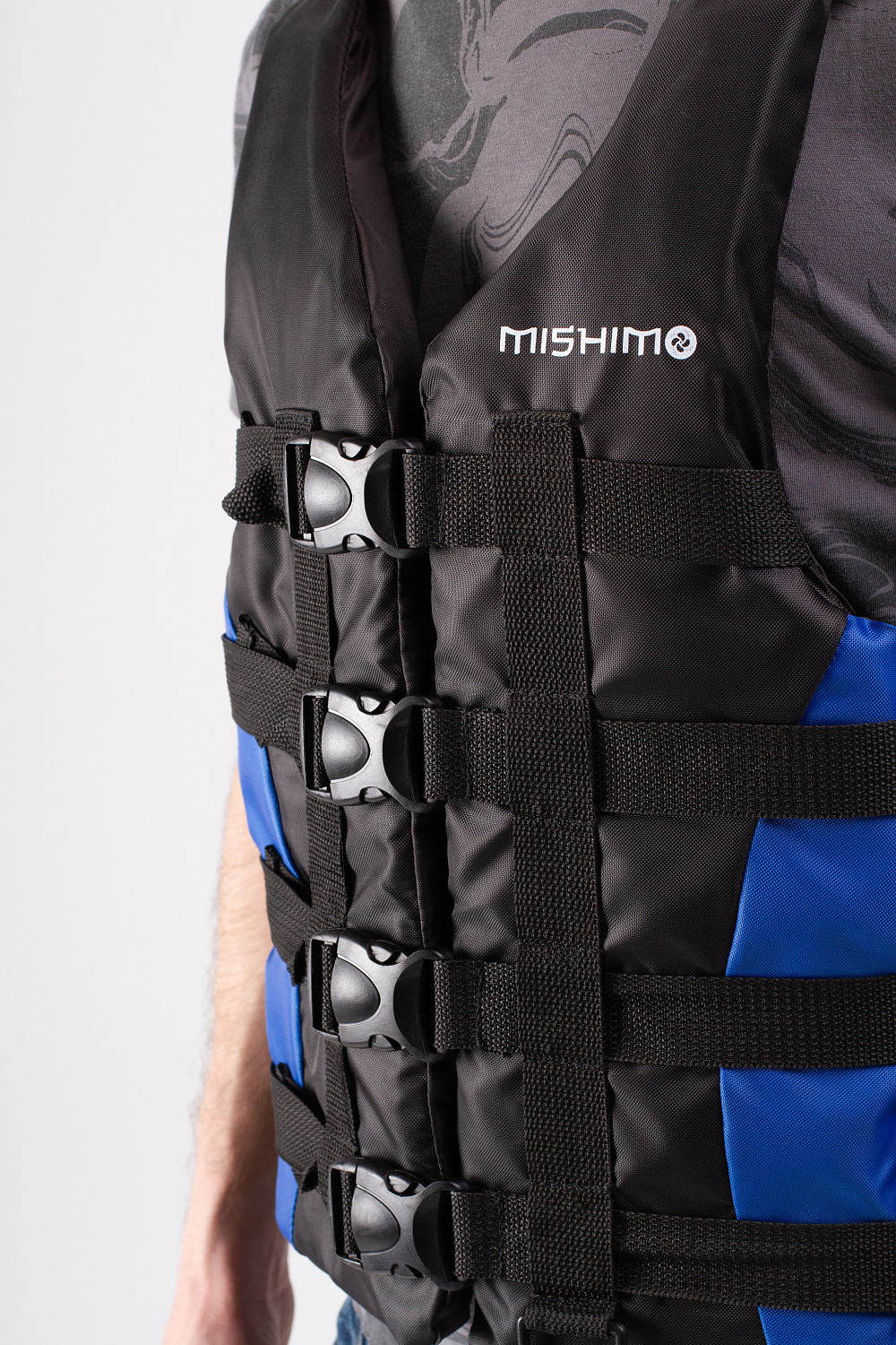 Жилет спасательный MISHIMO PRO Премиум качества Черно-синий в Череповце