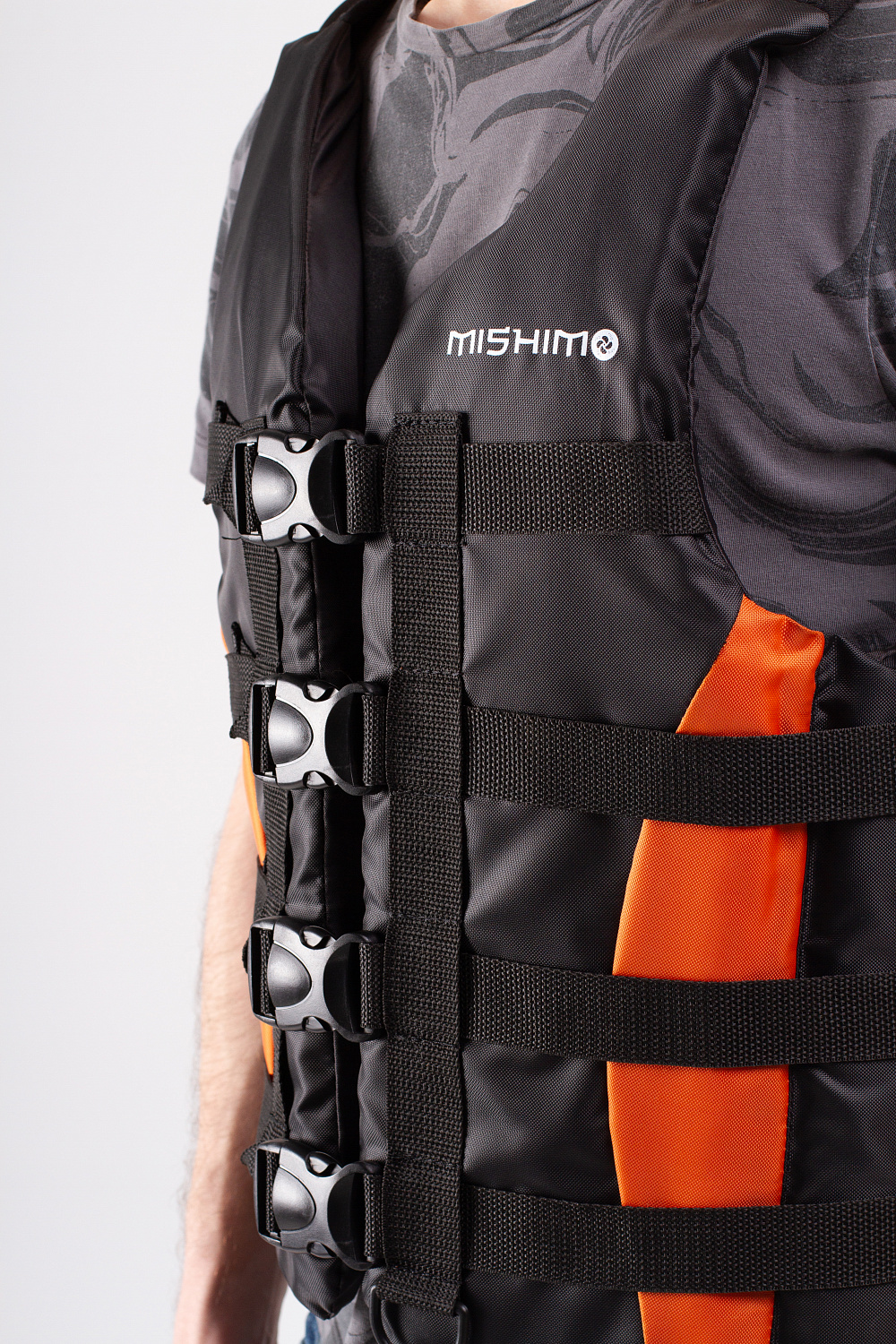 Жилет спасательный MISHIMO PRO Премиум качества Черно-оранжевый в Череповце