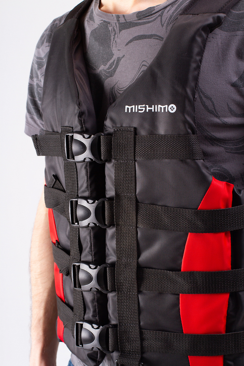 Жилет спасательный MISHIMO PRO Премиум качества Черно-красный в Череповце